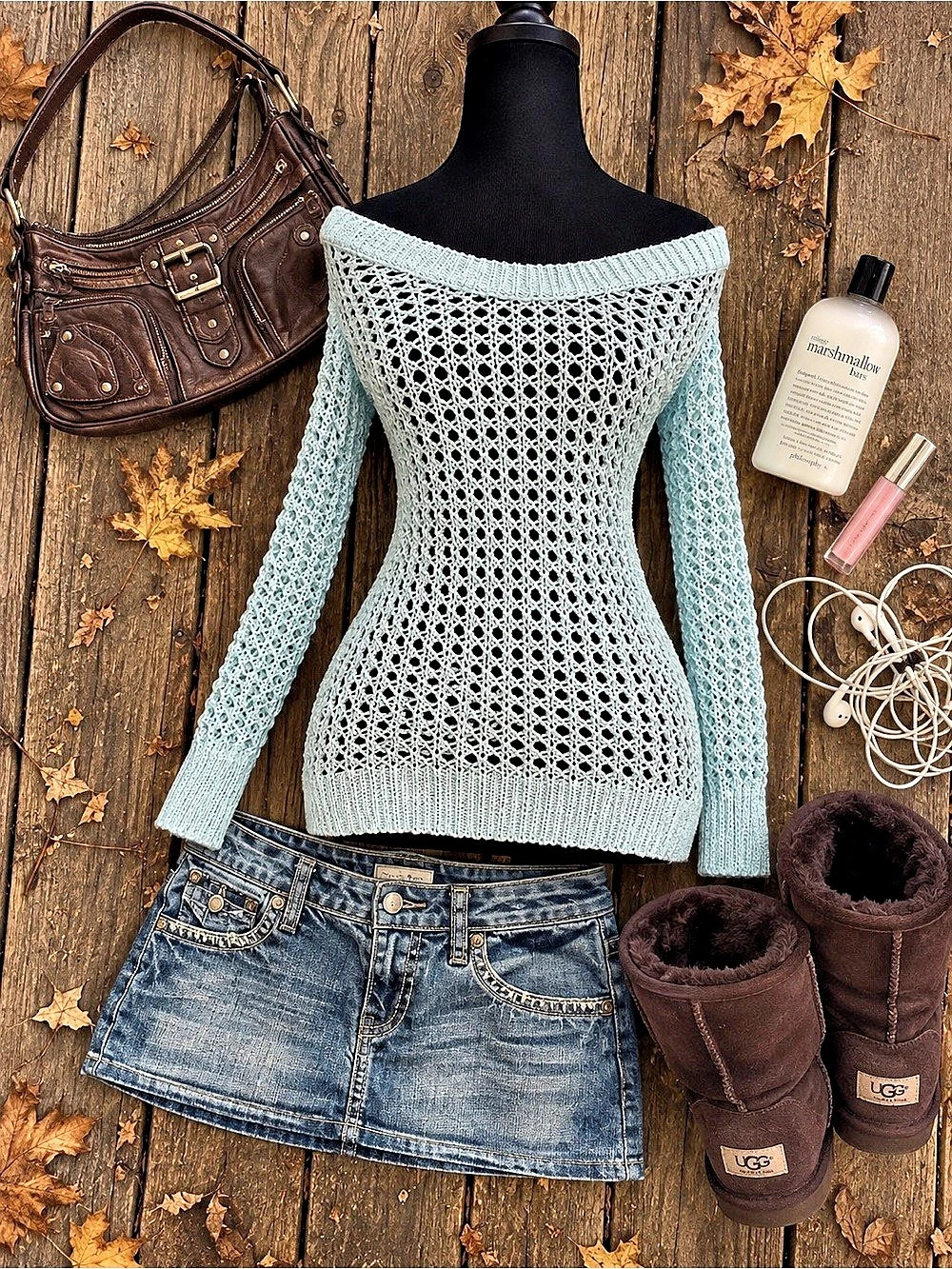 Y2K rue21 Women’s Blue Open Knit Sweater Long Sleeve Size M Acrylic Blend 2000s